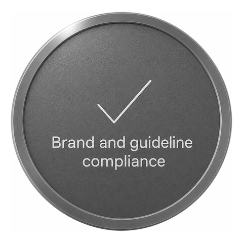 Brand and guideline compliance badge